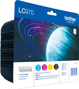 Brother LC970 Value Pack - 4-pack - black, yellow, cyan, magenta - original - ink cartridge
