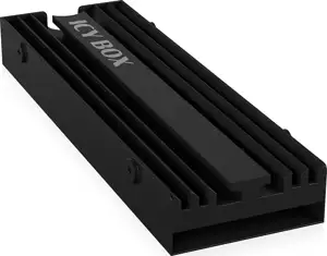 ICY BOX IB-M2HS-PS5 M.2 KĂĽhlkörper fĂĽr PS5, passt fĂĽr M.2 SSD 22x80 mm, 10 mm Bauhöhe, black
