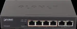 Planet GS-4210-8P2S 4-Port 10 100TX 802.3af at PoE 2-Port 10 100TX Desktop Switch (60 Watts)