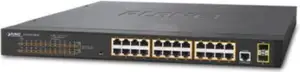 PLANET GS-4210-24P2S 24-port IPv4 Managed Gigabit Ethernet Preklopnik 802.3at PoE + 2-Port 100/1000X SFP (300W)