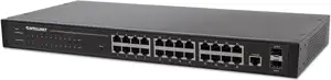 Switch L2 Managed, 24x10/100/1000T + 2xSFP, int. PSU, 19