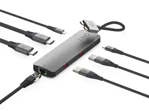 Docking station LINQ 7 in 2 D2 Pro, RJ45, 2x HDMI 4K 60Hz, 2x USB-C 3.2 Gen2 PD 100W, 2x USB 3.2 Gen2, LQ48011