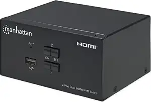 Manhattan Przełącznik KVM 2/1 HDMI, USB, 4K 30Hz