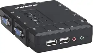 Manhattan Przełącznik KVM 4/1 USB (z audio)