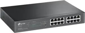 TP-Link TL-SG1016PE 16-port Gigabit Easy Smart Desktop/Rackmount PoE+ preklopnik (Switch), 16×10/100/1000M RJ45 ports, 8×PoE+ ports, metalno kućište