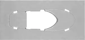 Kayak in-hull nosač sonde GT 20