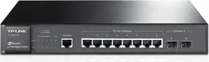 TP-Link TL-SG3210 8-port Gigabit L2 Managed Switch, 8×10/100/1000M RJ45 ports, 2×SFP expansion slots supporting MiniGBIC modules, IGMP V1/V2/V3 Snooping, Priority Management