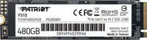 Patriot P310 - solid state drive - 480 GB - PCI Express 3.0 x4 (NVMe)