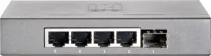 Switch Unmanaged, 4x10/100/1000T + 1xSFP, ext. PSU, desktop