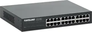 INTELLINET 24-Port Gigabit Switch Desktop & 19