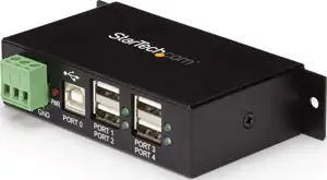 StarTech.com Rackmount USB 3.0 Hub - 4 Port Rugged Industrial USB 3.0 Hub - hub - 4 ports