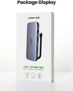Ugreen USB-C 9in1 HUB 3*USB3.0+HDMI+VGA+RJ45 Gigabit+SD&TF +PD - box