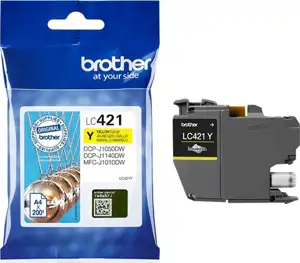 Brother LC421Y - yellow - original - ink cartridge