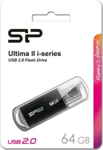 SP USB 2.0 FLASH DRIVE ULTIMALL ISERIES U02 64GB CRNI