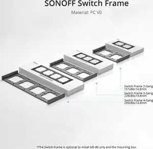 SONOFF switch frame type M5-80, 4 switches