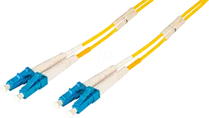 Opt. prespojni kabel LC/LC duplex 9/125µm OS2, LSZH, žuti, 50,0 m