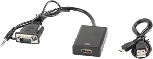 Lanberg HDMI - VGA, jack AD-0021-BK