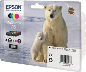 Epson 26 Multipack - 4-pack - black, yellow, cyan, magenta - original - ink cartridge