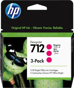 HP 712 - 3-pack - magenta - original - DesignJet - ink cartridge