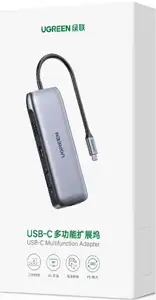 Ugreen USB-C Hub 9v1 4K HDMI, 4K DP, VGA, RJ45, 2xUSB 3.2, MicroSD - box
