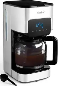 VonShef 1.5L filter coffee maker stainless steel