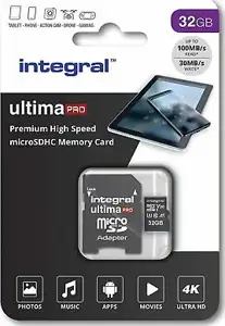 Integral HIGH SPEED MICRO SD CARD MICROSDHC/XC V30 UHS-I U3