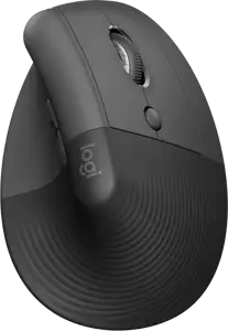 Miš LOGITECH Lift, optički, ergonomski, bežični, USB, sivi