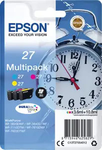Epson 27 Multi-Pack - 3-pack - yellow, cyan, magenta - original - ink cartridge