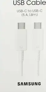 SAMSUNG DATA KABEL DX510JWE Type C-Type C 5A,100W 1.8m, Bijeli