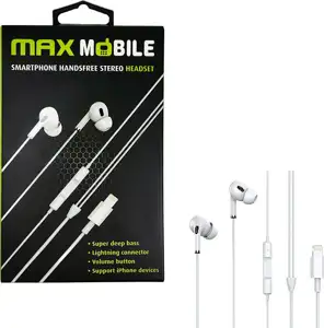MAXMOBILE SLUŠALICE HANDSFREE WE08 Lightning, za iPhone
