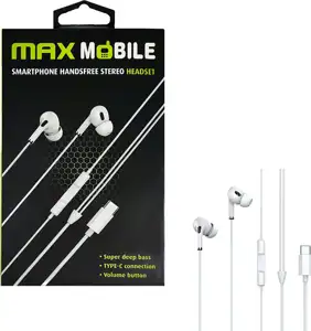 MAXMOBILE SLUŠALICE HANDSFREE WE08 TYPE-C bijela