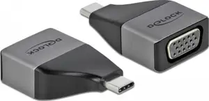 Adapter DELOCK, USB-C(M) na VGA (Ž), DP Alt Mode, FHD, sivi