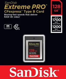 128GB SanDisk Extreme Pro 1700MB/s CFexpres