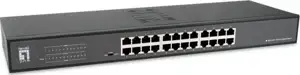 Switch Unmanaged, 24x10/100/1000T, int. PSU, 19