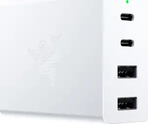Wall charger Razer 4-port USB-C 130W GaN, 2x USB-C PD 100W, 2x USB-A 18W, White