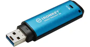 Kingston USB-Stick IronKey Vault - USB 3.2 Gen 1 (3.1 Gen 1) - 16 GB - Blue