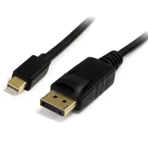 StarTech.com 10ft Mini DisplayPort to DisplayPort Cable - M/M - mDP to DP 1.2 Adapter Cable - Thunderbolt to DP w/ HBR2 Support (MDP2DPMM10) - DisplayPort cable - 3 m