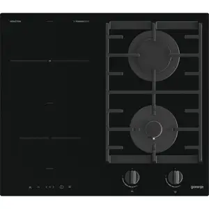 Ugradbena ploča GORENJE GCI691BSC, kombinirana, 60 cm, 2 plina + 2 indukcija, staklokeramika, crna