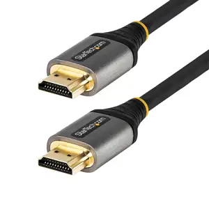 StarTech.com 10ft (3m) Premium Certified HDMI 2.0 Cable with Ethernet, High Speed Ultra HD 4K 60Hz HDMI Cable HDR10, ARC, HDMI Cord For Ultra HD Monitors, TVs, Displays, w/ TPE Jacket - Durable HDMI V