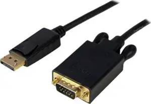 StarTech.com 10 ft DisplayPort to VGA Adapter Cable - DP to VGA Video Converter - Active DisplayPort to VGA Cable for PC 1920x1200 - Black (DP2VGAMM10B) - DisplayPort cable - 3.05 m