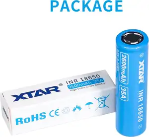 Baterija litijeva 3,7V 18650 PCM Li-Ion 2600mAh,25A, INR18650