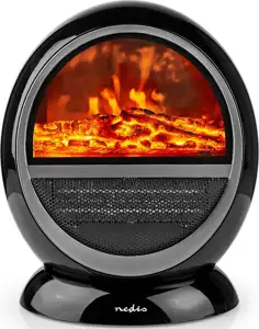 Grijalica NEDIS HTFA21BK, 1000/1500W, termostat, rotacija, crna
