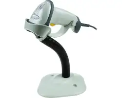 Zebra LS2208 1D laserski barcode čitač + stalak, USB, svijetlo sivi