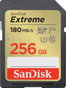 256GB SanDisk Extreme SDHC 180MB/s