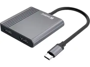 Sandberg USB-C 2xHDMI + USB + Power Delivery docking station for 2 monitors