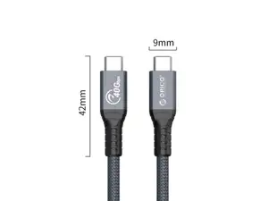 Cable USB-C to USB-C Thunderbolt 4, 40Gbps, 100W PD, 8K 60Hz, 2m, ORICO TBZ4