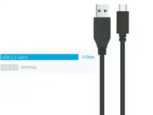 Cable USB-A to USB-C, USB 3.2 Gen1, 5Gbps, 3A, 1.8m, black, Ewent EC1056