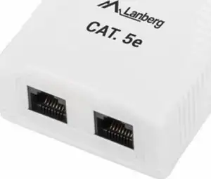 Lanberg 2xRJ45 shielded surface-mounted socket