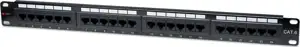 Techly 022892 Patch panel UTP Cat5e 1U 24-port, crna