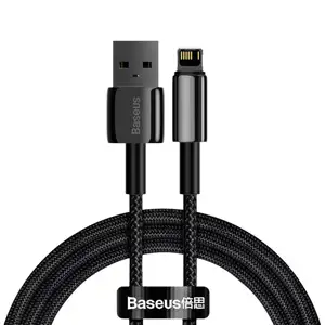 Kabel USB do Lightning Baseus Tungsten Gold, 2.4A, 1m (crna)